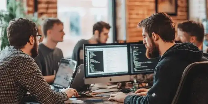 Zespół developerów creationX współpracujący nad projektami