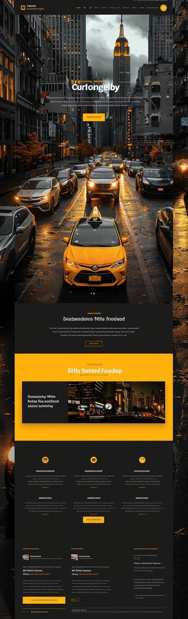 Mockup miejskiej platformy usług transportowych City Riders z spektakularnym widokiem miejskim i nowoczesnym designem