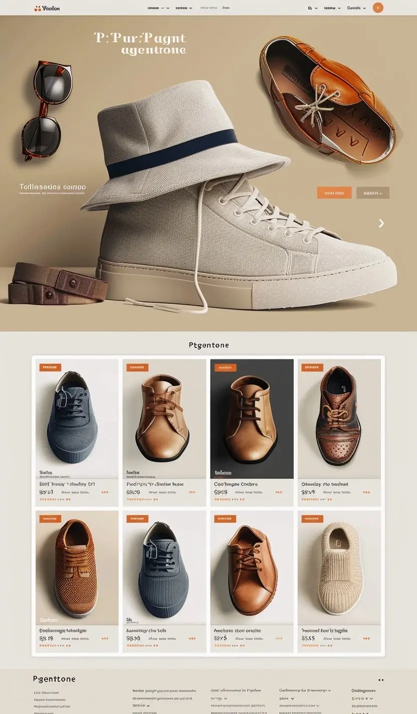 Mockup eleganckiego sklepu premium footwear collection z stylowym obuwiem i akcesoriami