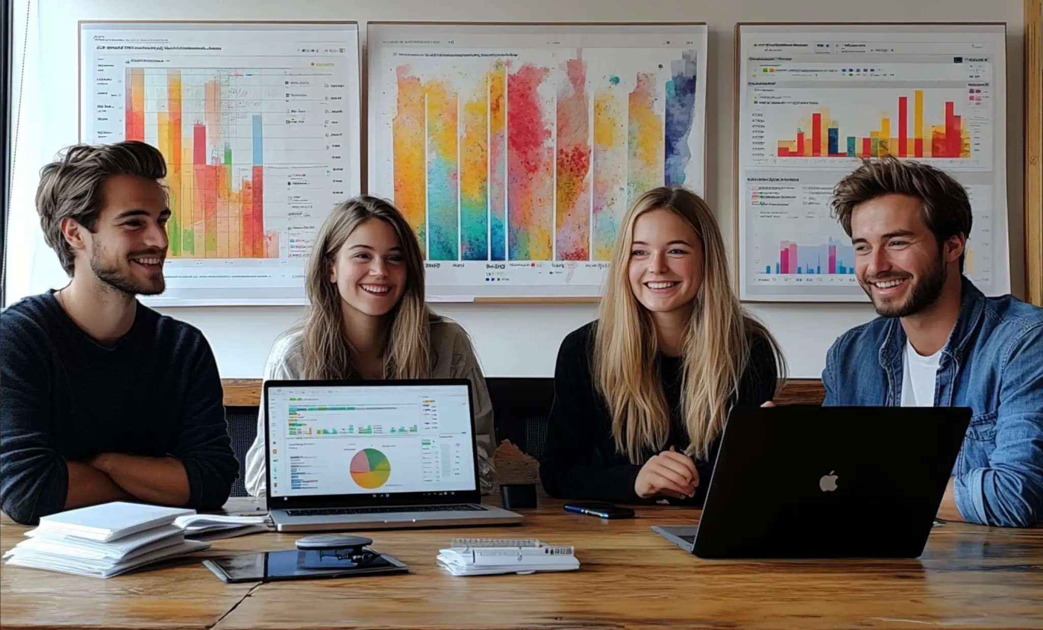 Zespół creationX analizujący dane i raporty