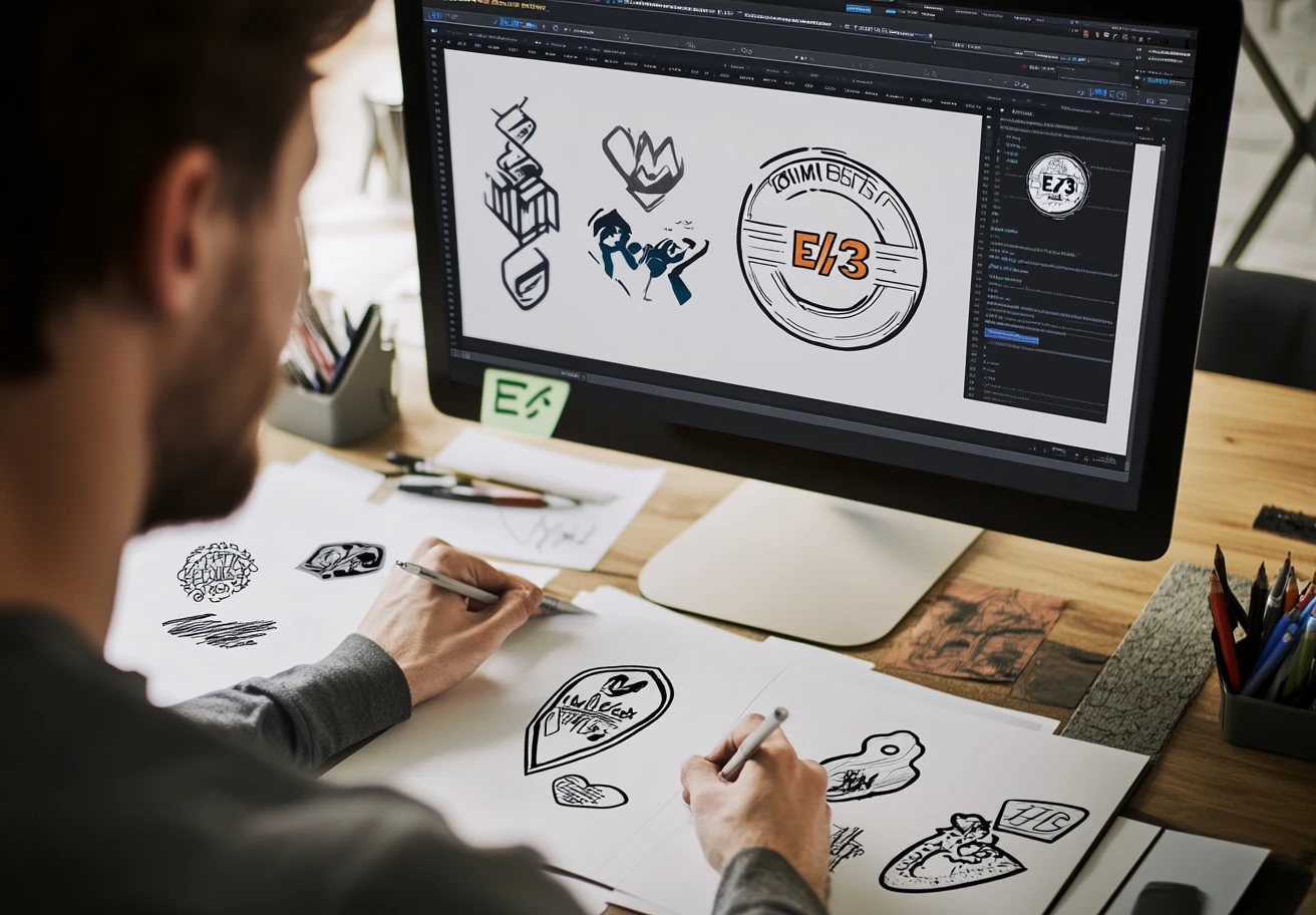 Wykwalifikowany projektant stron internetowych z zespołu creationX pracujący na laptopie nad projektami