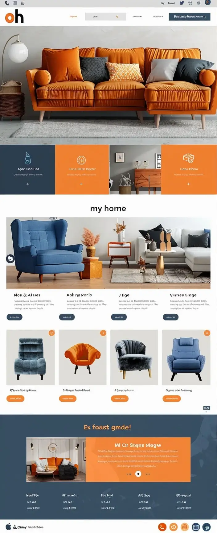Projekt sklepu internetowego - homepage e-commerce creationX
